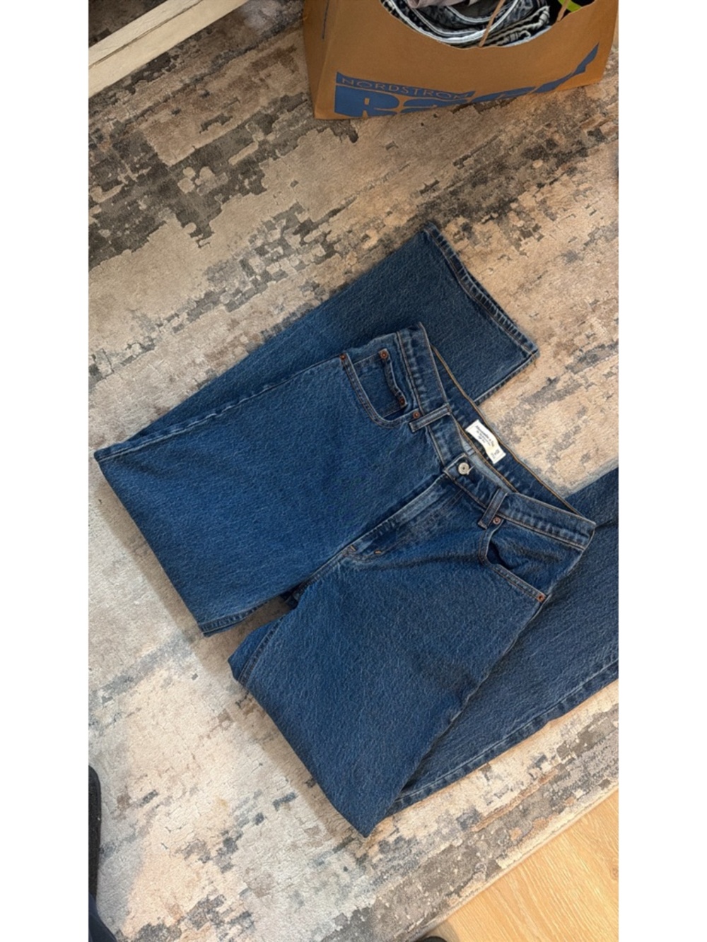Abercrombie & Fitch Dark Blue Straight Leg Jeans